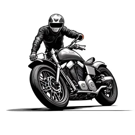 motorcycle heartbeat nine with the lower part of the motorcycle too tattoo design idea