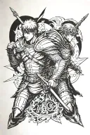 berserk guts and griffith  tattoo design idea