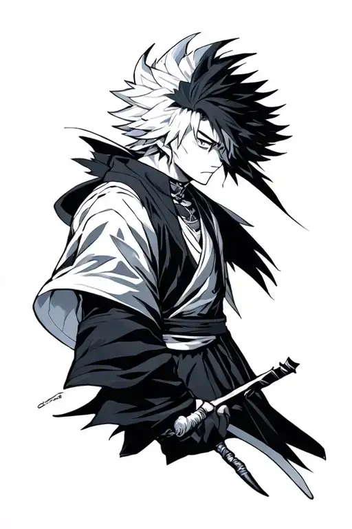 Hitsugaya Toshiro with Timing tattoo design idea