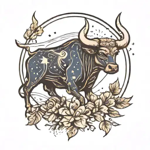 taurus constellation tattoo design idea