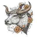 taurus constellation tattoo design idea