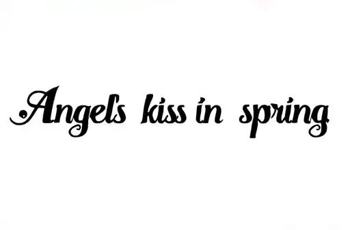 "Angel's kiss in spring" tattoo design idea