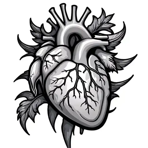Cardiac tattoo design idea