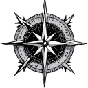 Nordic compass tattoo design idea