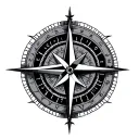 Nordic compass tattoo design idea