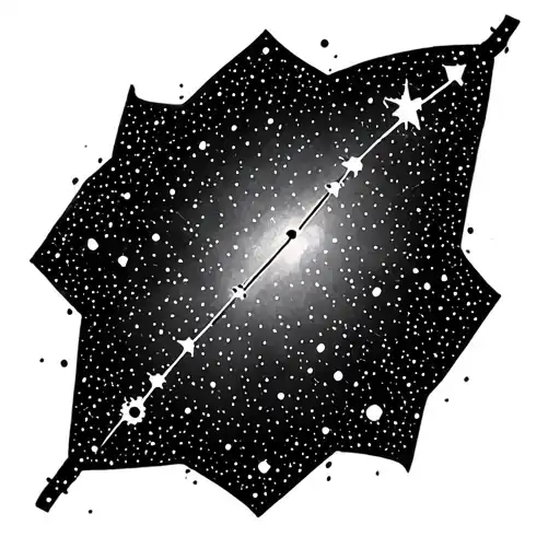 Dipper constellation with northern star constellation tattoo design idea