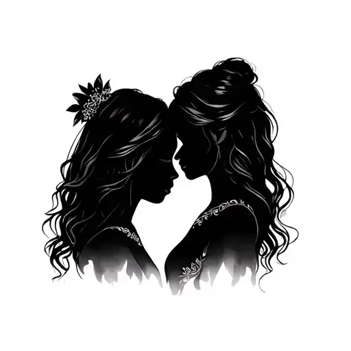 Matching Mother Daughter tattoo design idea