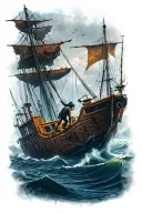 nautical sleeve with diver exploring a shipwreck tattoo design idea