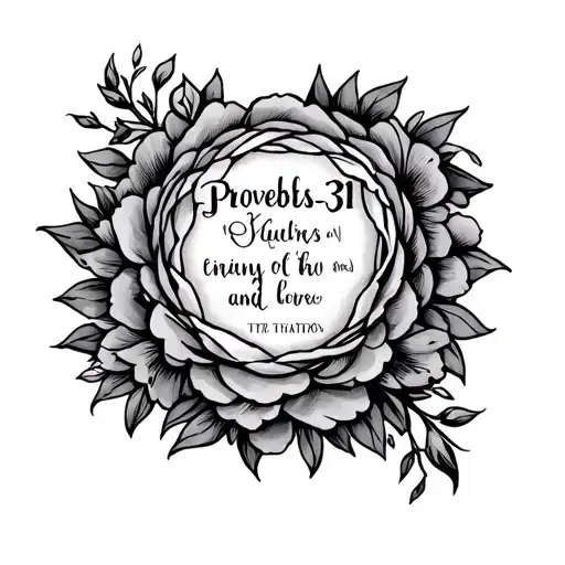 Proverbs 31 tattoo design idea