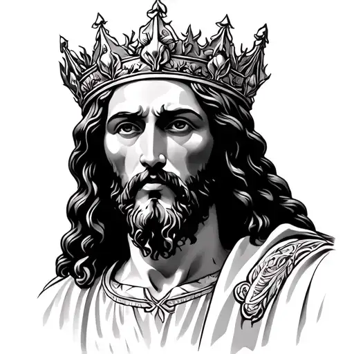 King Jesus tattoo design idea