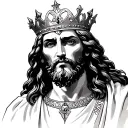 King Jesus tattoo design idea