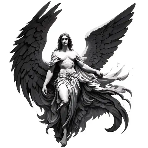 Archangel Raphael tattoo design idea