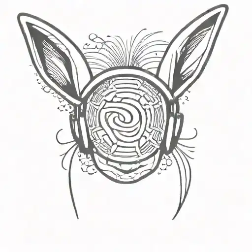 playboy bunny ears tattoo design idea