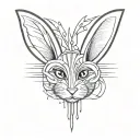 playboy bunny ears tattoo design idea