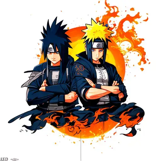naruto sleeve with sharingons sasuke and itachi uchiha tattoo design idea