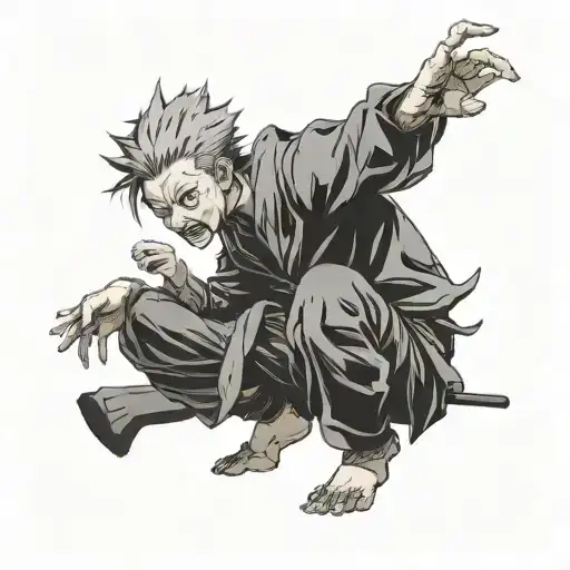 Toji Fushiguro Jujutsu Kaisen tattoo design idea