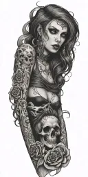 goth vampress  tattoo design idea