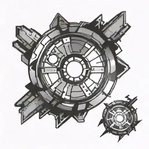 ironman arc reactor tattoo design idea
