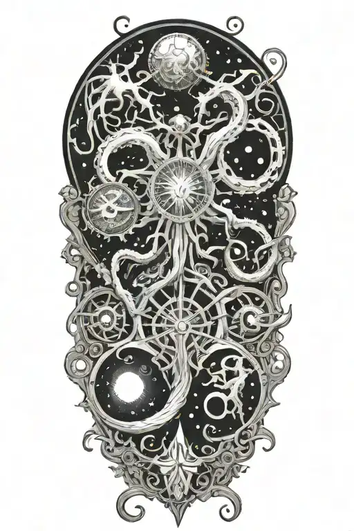 Eldritch Horror cosmic horror themed tattoo tattoo design idea