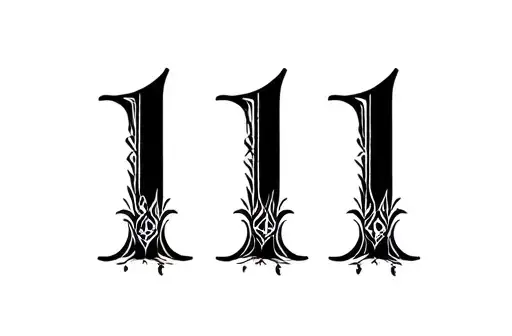 "111" tattoo design idea