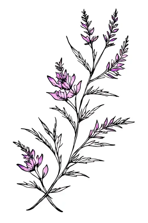 Fireweed tattoo design idea