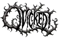 WICKED written in thorn vine style tattoo design idea