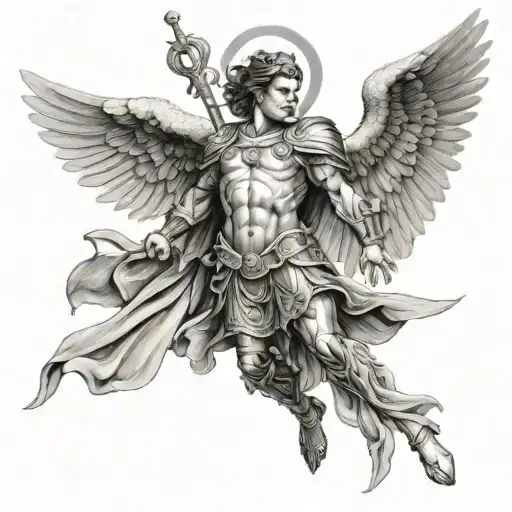 st Michael archangel tattoo design idea