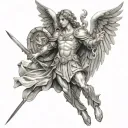 st Michael archangel tattoo design idea
