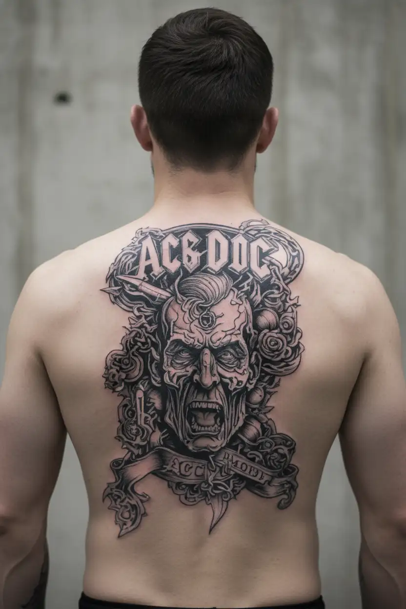ac/dc tattoo design idea