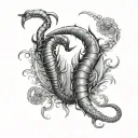 Scorpio And Virgo tattoo design idea