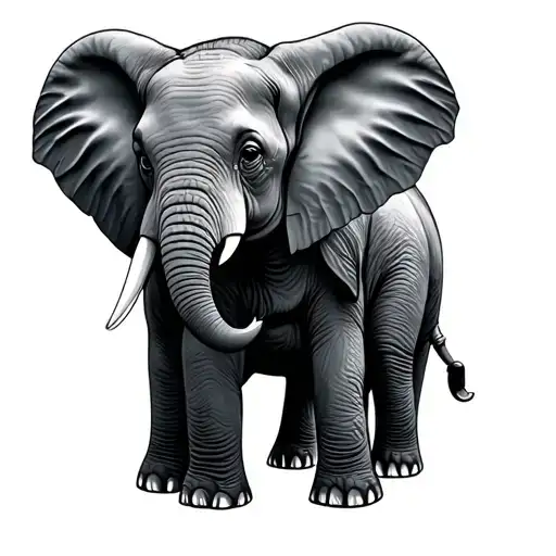 3 Baby Elephant tattoo design idea