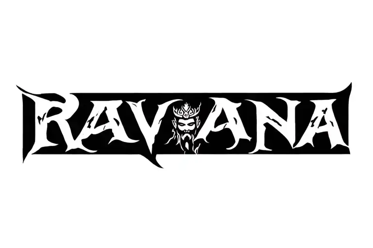 ravana band tattoo design idea