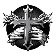 god is greater highs and lows with the a cross incorporated tattoo design idea