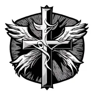 god is greater highs and lows with the a cross incorporated tattoo design idea