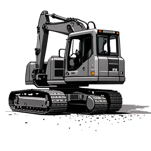 heavy equipment and machinery  tattoo design idea