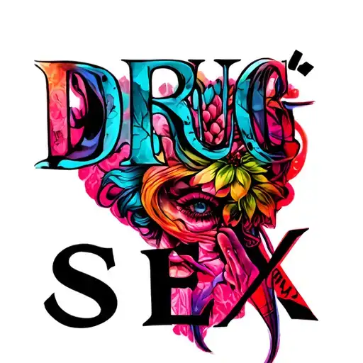 DRUG SEX tattoo design idea