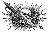 His sponte dagger ranger tattoo design idea