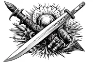 His sponte dagger ranger tattoo design idea