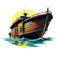 cabin boat electric tattoo design idea