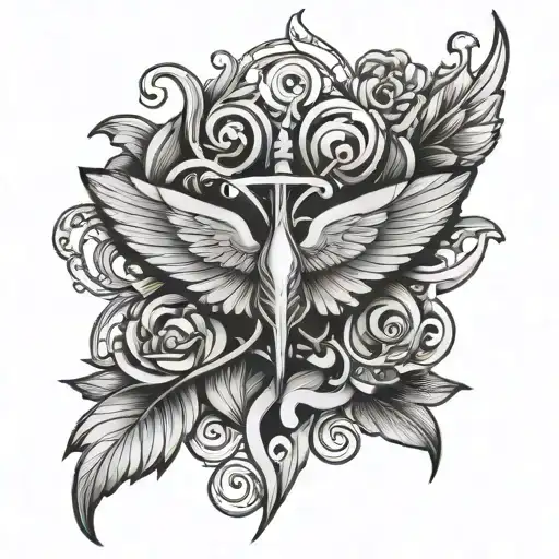 agape and Eros symbol tattoo design idea