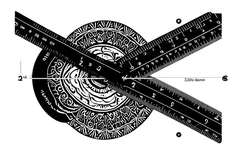 20cm ruler with Sleek design. tattoo design idea