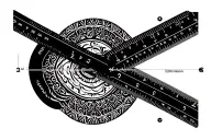 20cm ruler with Sleek design. tattoo design idea