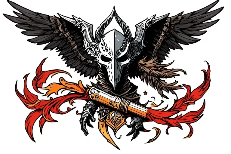 Artorias Darksouls old school tattoo tattoo design idea