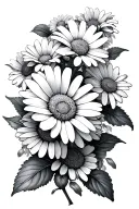 daisy chain on ankle  tattoo design idea