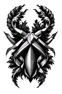 Zodiac sign cancer geometric design tattoo design idea