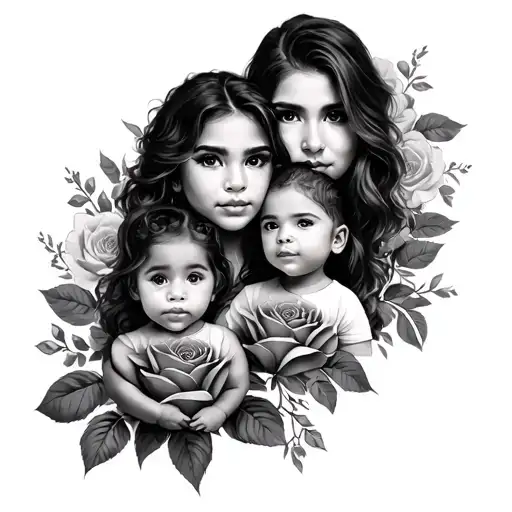 Leon Cruz Rosas Family tattoo design idea