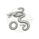 snake clouds tattoo design idea