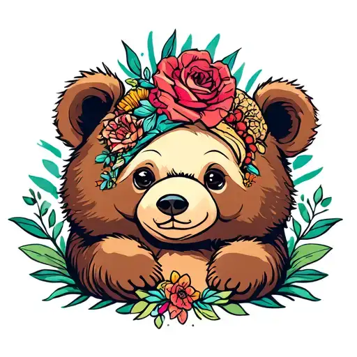 Mama Bear Baby Bear tattoo design idea