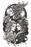 Virgo +gemini tattoo design idea