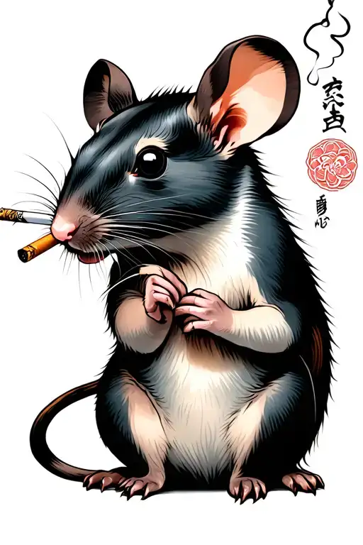 Rat Smoking Cigarette WPhMpejZhVXLzkv7hEBv4n Japanese Tattoo